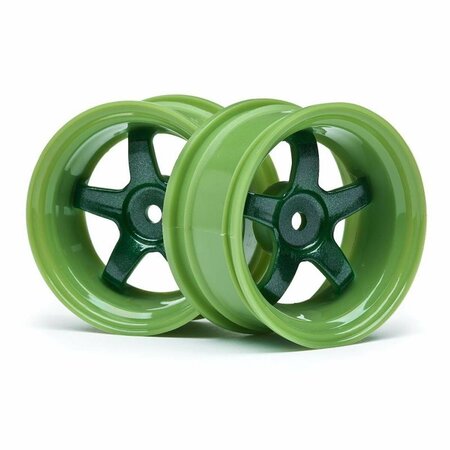 TIME2PLAY 26 x 6 mm Work Meister S1 Wheel Offset, Green - 2 Piece TI2993338